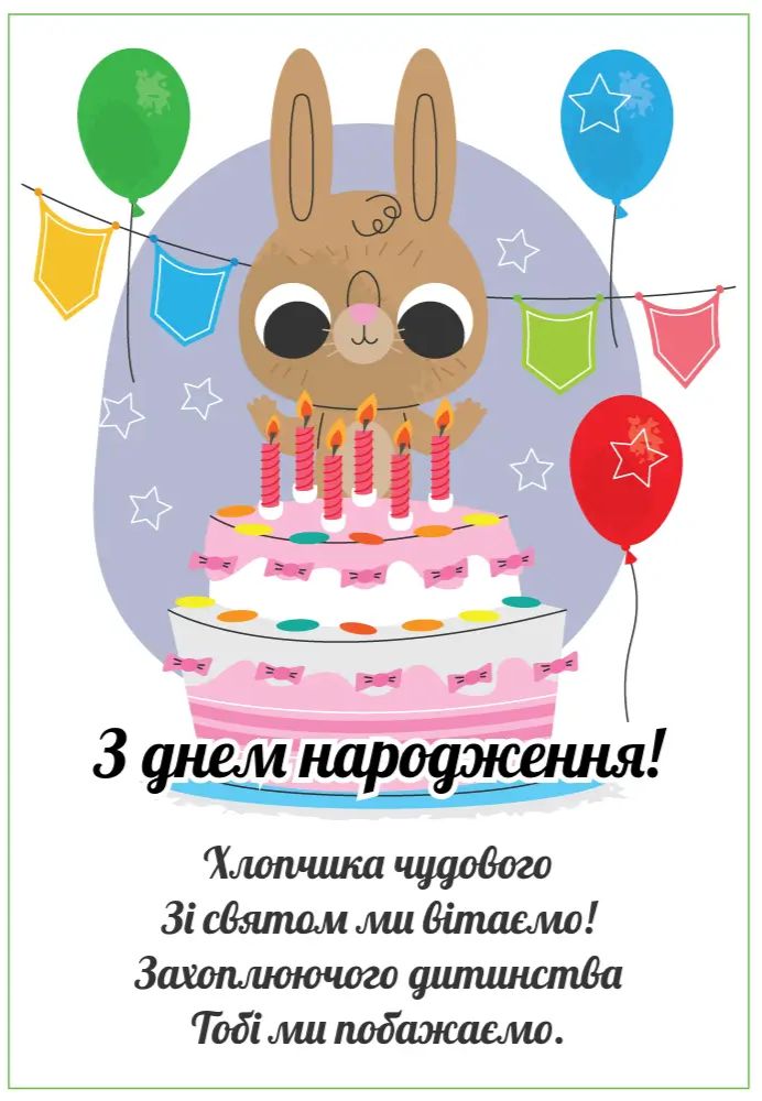 Красиві картинки з днем народження хлопчику для привітання