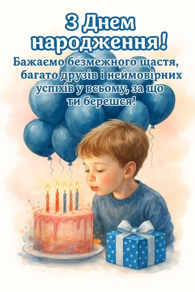 Красиві картинки з днем народження хлопчику для привітання