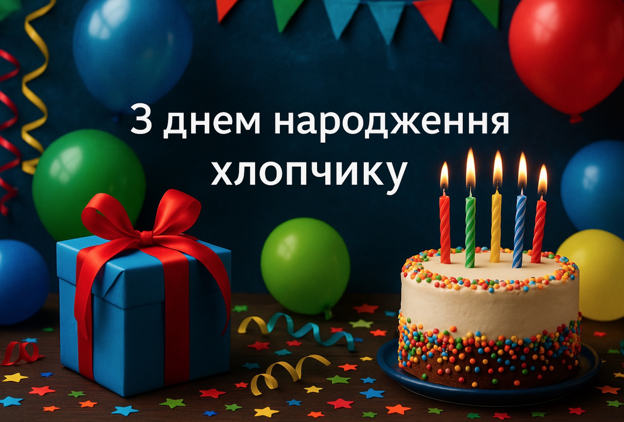 Красиві картинки з днем народження хлопчику для привітання
