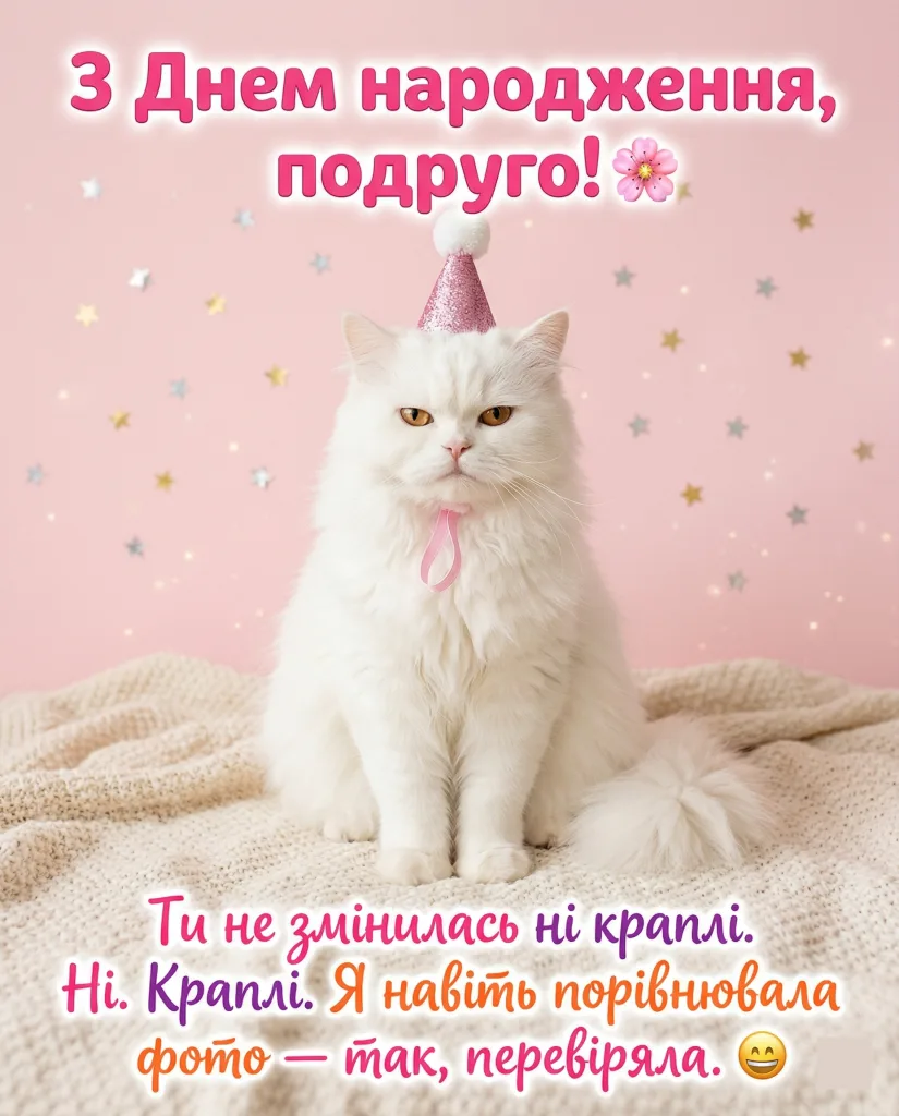 короткі смішні привітання з днем народження - Листівка 6