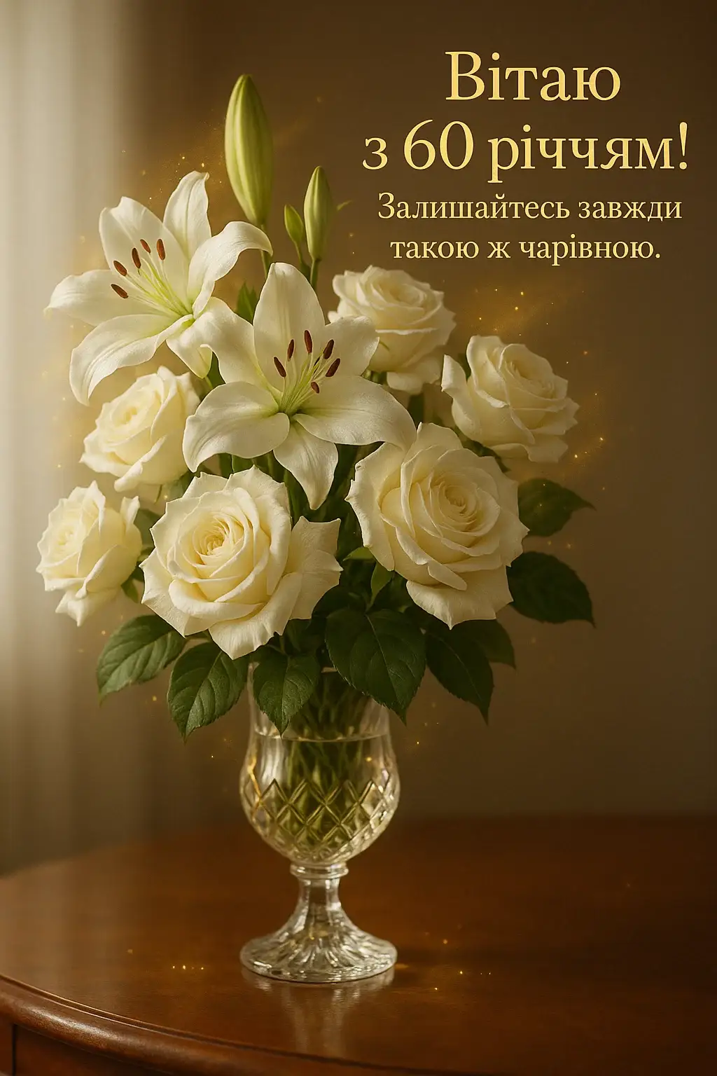 привітання з днем народження жінці 60 років - Листівка 4