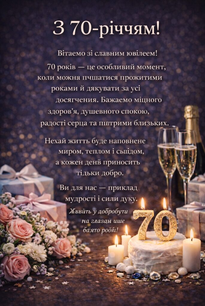 привітання з ювілеєм - Листівка 2