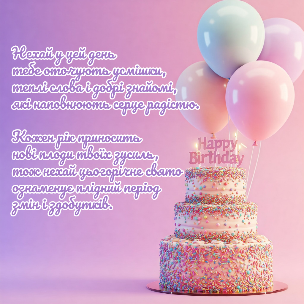 привітання з минулим днем народження - Листівка 6