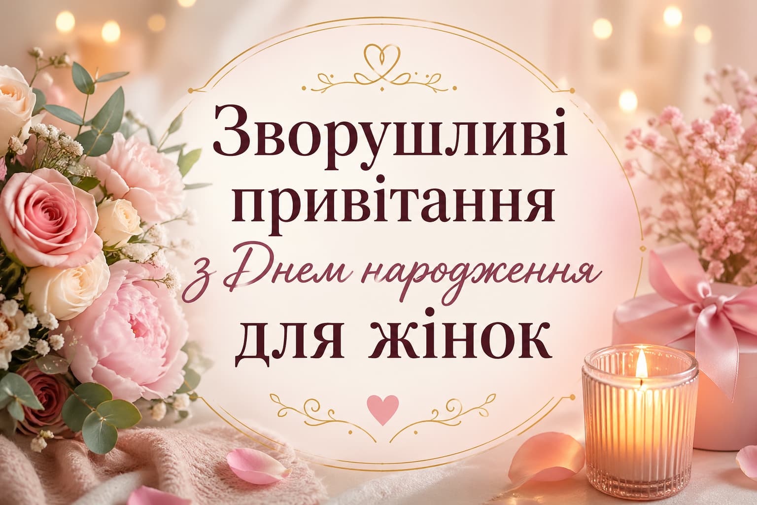 вірші з днем народження жінці - Листівка 10