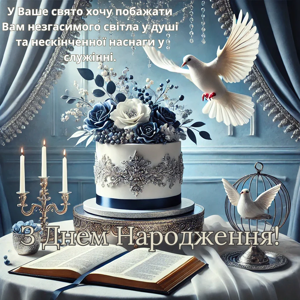 вітання священику з днем народження - Листівка 5