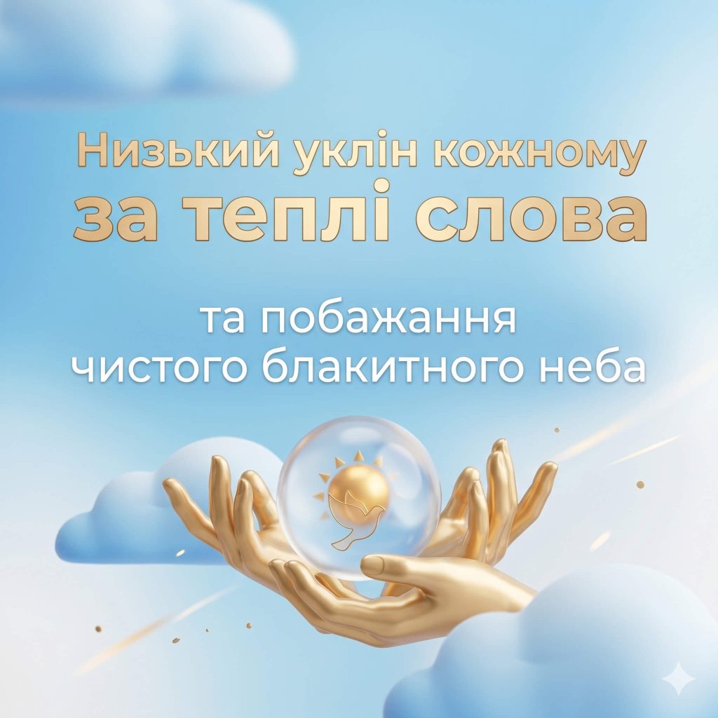 дякую всім за привітання мирного неба - Листівка 3