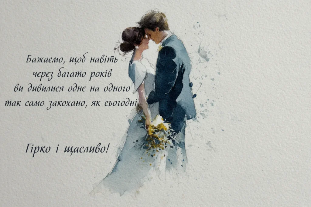гарне привітання на весілля від мами своїми словами - Листівка 4