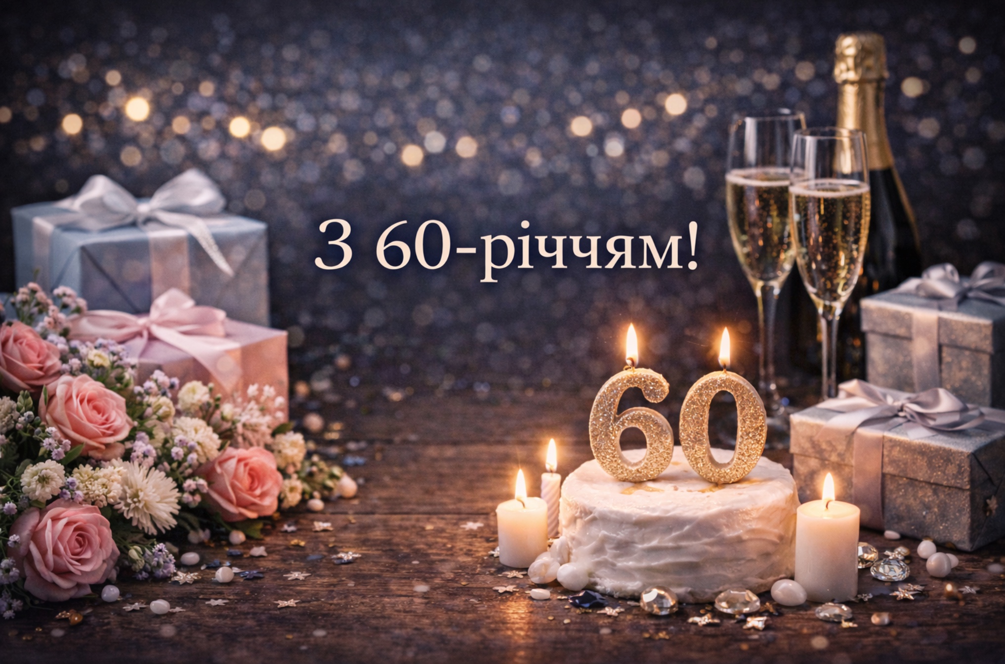 привітання з 60 річчям - Листівка 9