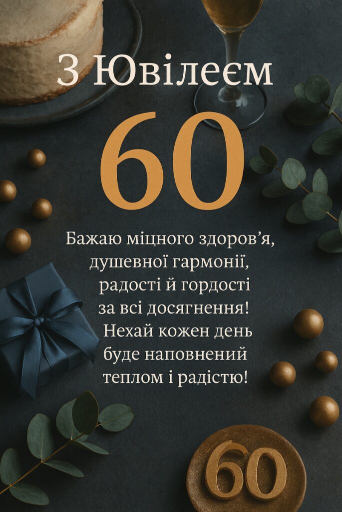 привітання з 60 річчям - Листівка 2