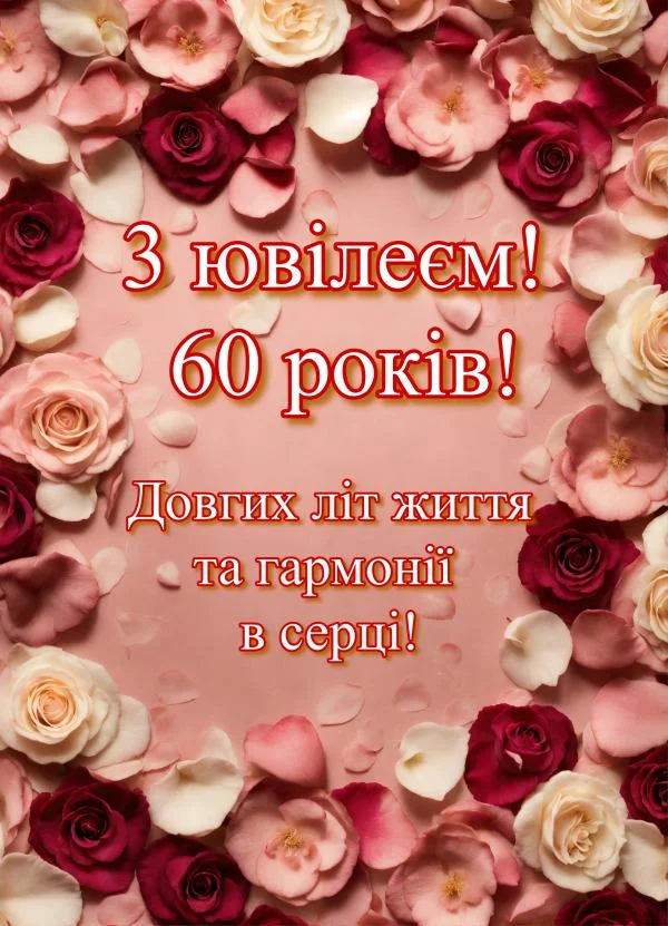 привітання з 60 річчям - Листівка 5