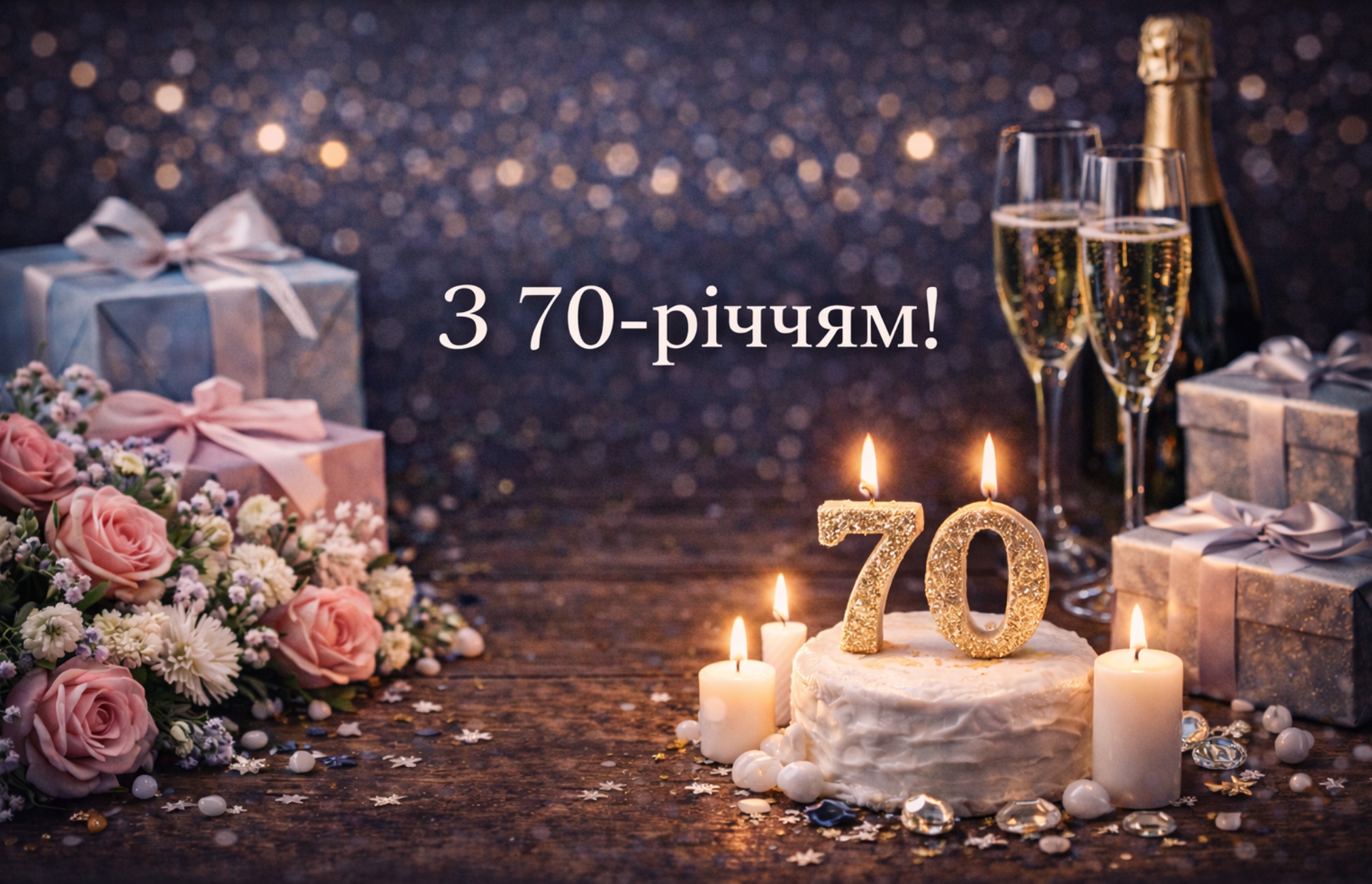 привітання з 70-річчям своїми словами - Листівка 11
