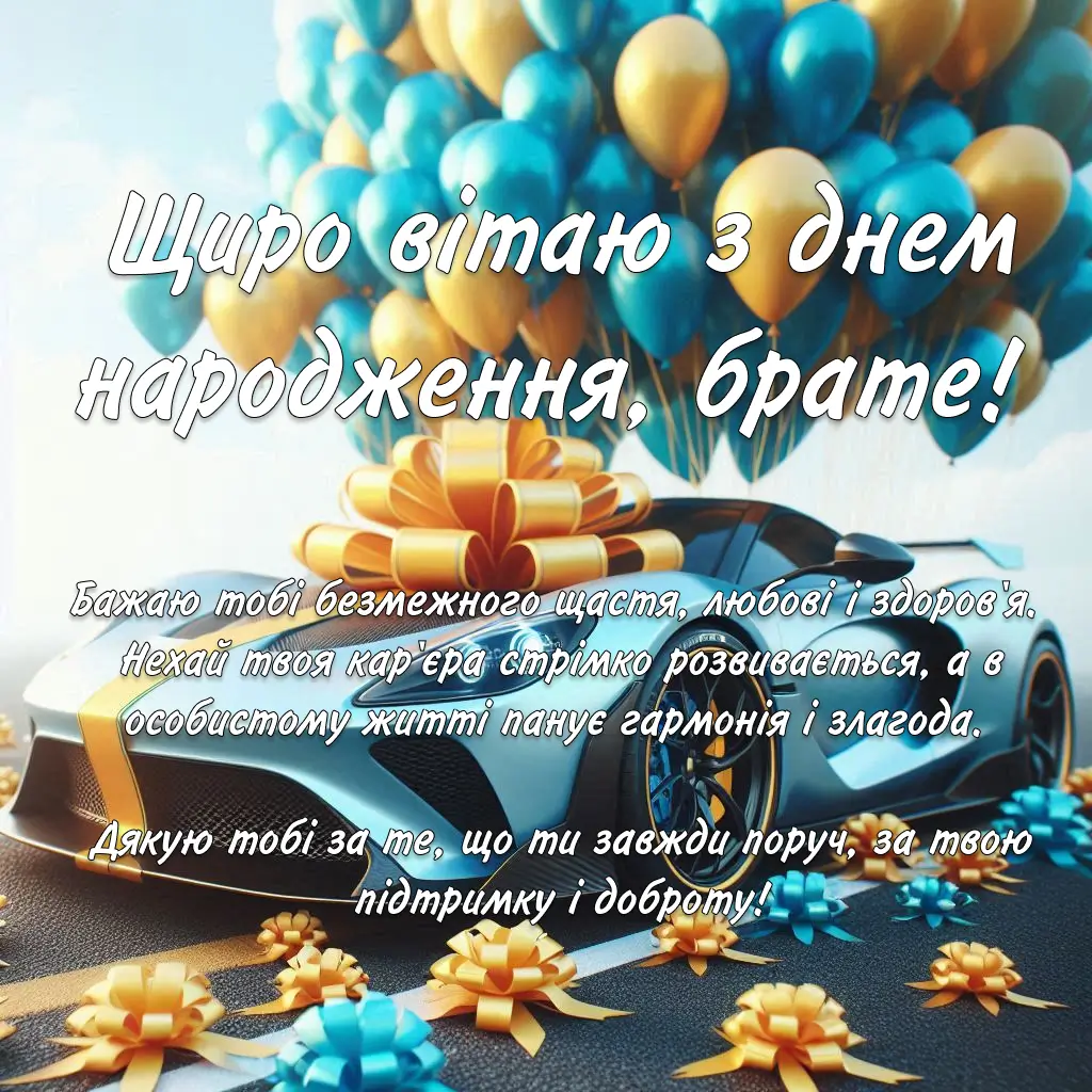 привітання з днем народження брату від сестри до сліз - Листівка 3