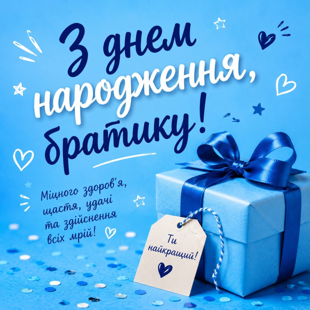 привітання з днем народження брату від сестри до сліз - Листівка 7