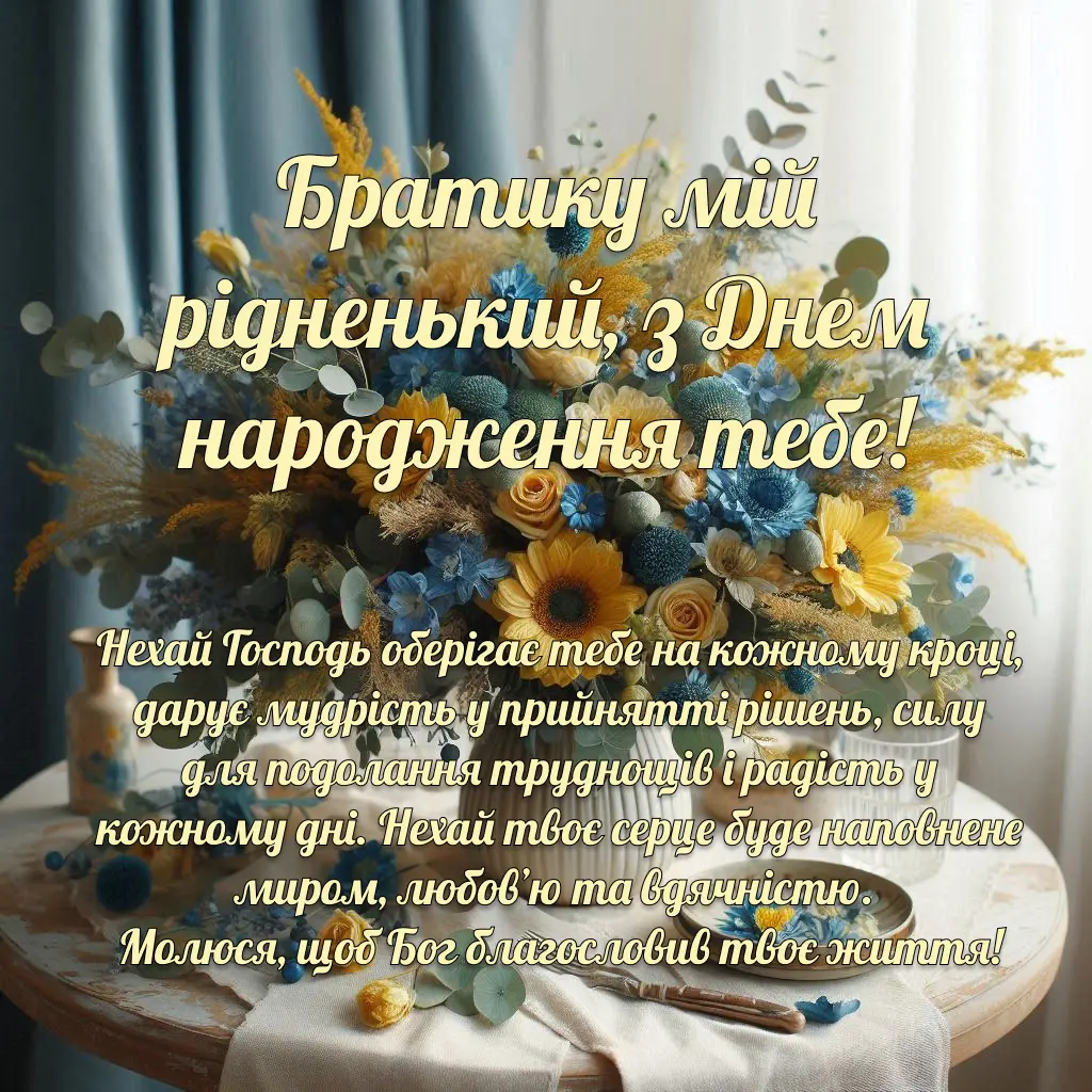 привітання з днем народження брату від сестри до сліз - Листівка 8