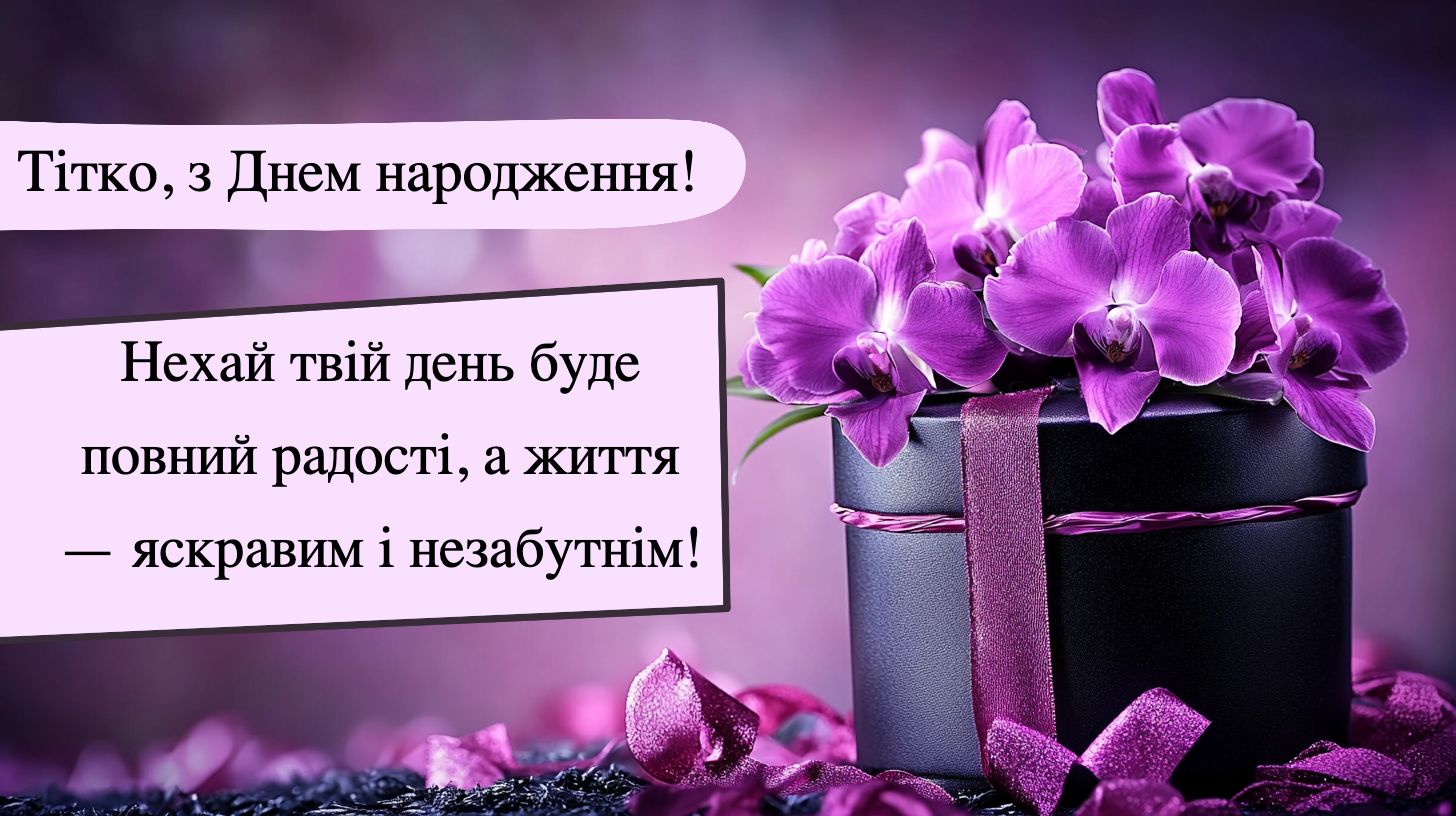 привітання з днем народження тітці - Листівка 22