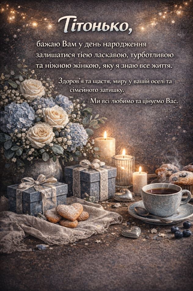 привітання з днем народження тітці - Листівка 24