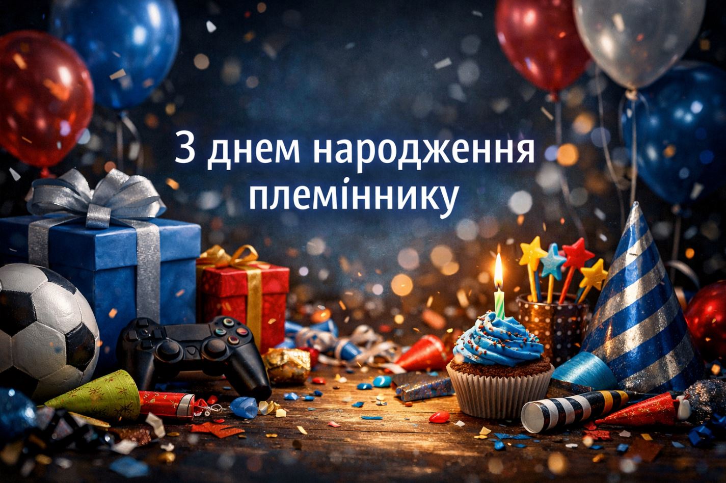 вітання з днем народження племіннику від тітки - Листівка 16