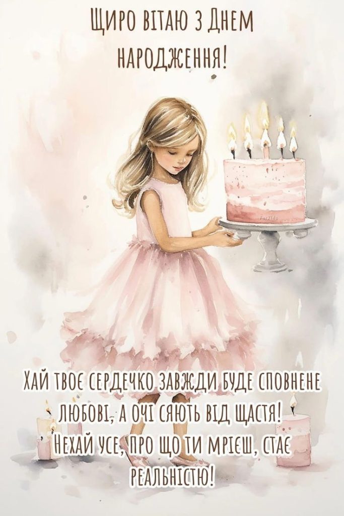 зворушливі привітання з днем народження похресниці - Листівка 15