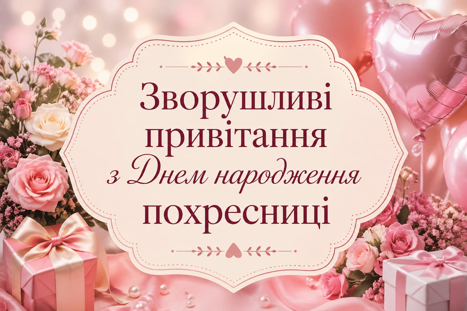 зворушливі привітання з днем народження похресниці - Листівка 16