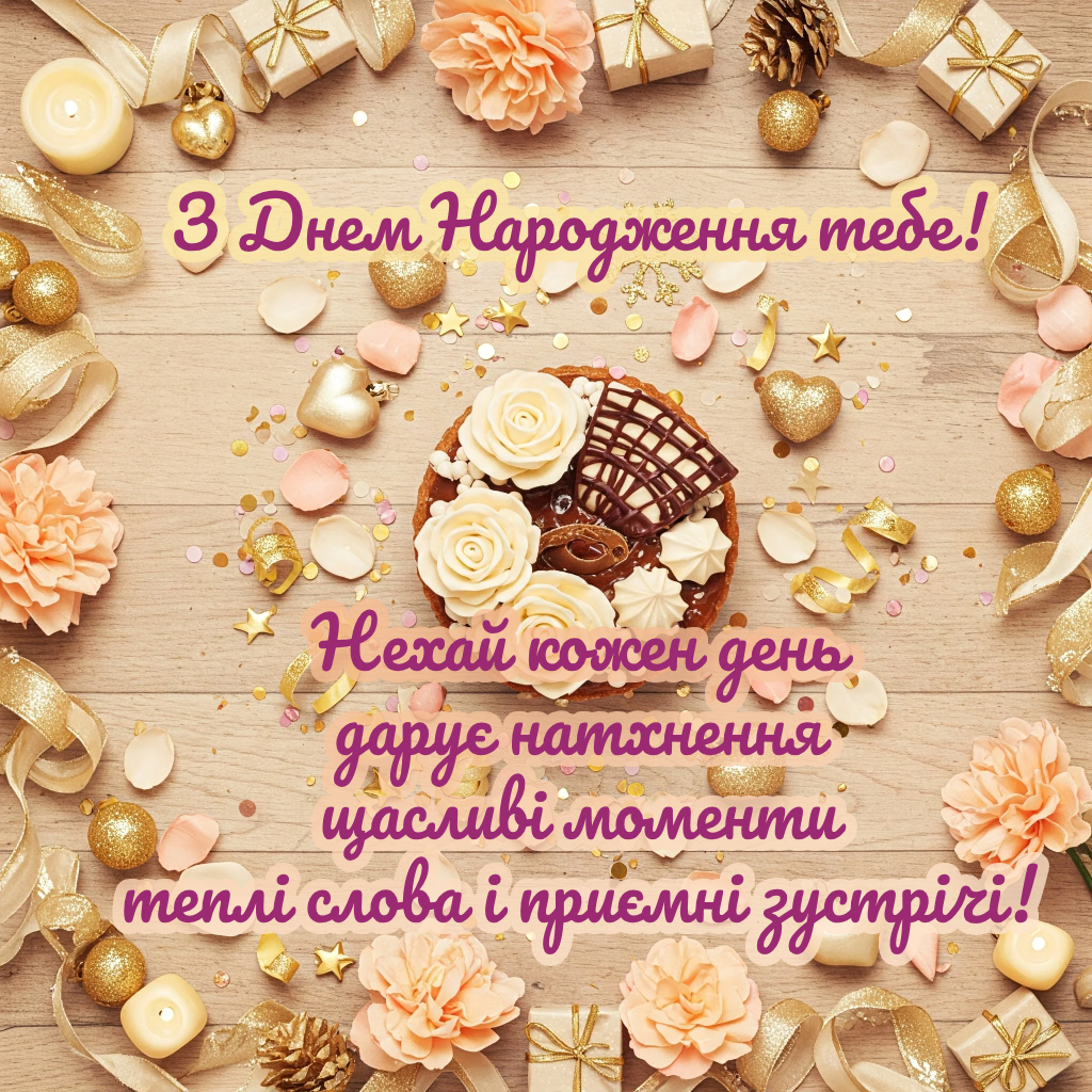 зворушливі привітання з днем народження похресниці - Листівка 22